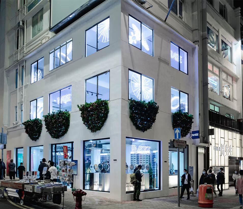 RAZE brand revamp project activation: Popup store